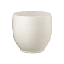 Cache-pot en céramique blanc 29x29x28 cm