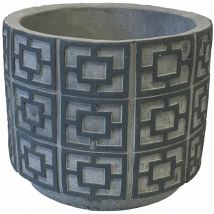 Cache pot en ciment - Gris foncé