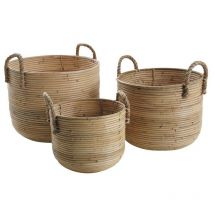 Aubry Gaspard - Cache-pot en poelet et corde Diam 40 cm. Naturel. Marque : . Réf. : JCP377S - Naturel