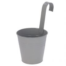 Cache-pot en zinc avec crochet, 13 x 13,5 cm