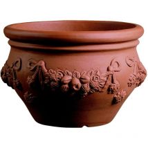 Cache Pot Festonato in resina Terracotta