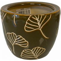 Cache pot Ginkgo Jaune en Terre Cuite 23 cm