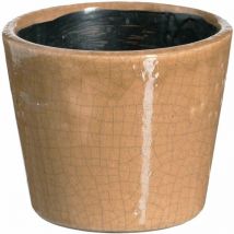 Cache-pot Moutarde en céramique vieillie