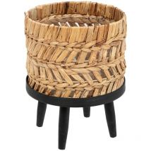 Atmosphera Créateur D'intérieur - Cache pot sur pied Exotic panama D25cm beige