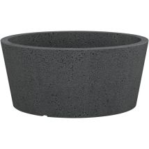 Scheurich - C-cone 40. Coupe À Plantes/pot De Fleurs/pot De Plantes. Rond. En Plastique Couleur : Stony Black. 39 Cm De Diamètre. 17.5 Cm De Hauteur. 