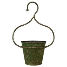Cache pot vert de gris 21x13x29cm