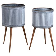 Cache-pots sur pieds zigzag