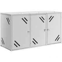 Uniprodo - Cache-poubelle 3 x 240 l Fentes d'aération - Habillage de poubelle Abri à poubelle