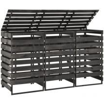 Maisonchic - Cache-poubelle, Abri de poubelle triple 210x75x121 cm Bois de pin massif peint WLE868964 design in
