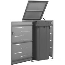 Maisonchic - Cache-poubelle, Abri pour poubelle 69x77,5x112,5 cm Inox WLE709897 design in