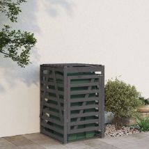 Maisonchic - Cache-poubelle de jardin, Abri pour poubelle sur roulettes gris bois massif de pin, ASAF68906 design in