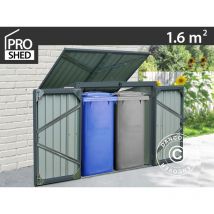 Dancover - Cache poubelle double 1,58x1,01x1,34m, Anthracite/Blanc