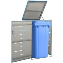 Design In - Cache-poubelle,Abri pour poubelle 69x77,5x112,5 cm Inox CFW62585