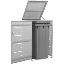 Design In - Cache-poubelle,Abri pour poubelle 69x77,5x112,5 cm Inox CFW93878