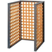 Gaspo - Cache-poubelles 3 panneaux 'Zell' - Miel / Gris vintage