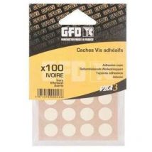 Cache vis bois aggloméré chêne clair adhésif boîte de 100 - gfd - 800062