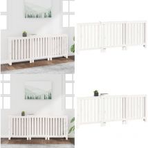 Vidaxl - Cache-radiateur Blanc 210x21x85 cm Bois massif de pin - cache-radiateur - cache-radiateurs - Home & Living - Blanc