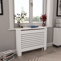 Maisonchic - Cache-radiateur, Équipement pour radiateurs 2 pcs Blanc 112x19x81,5 cm mdf design IN381769