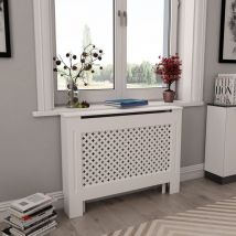 Maisonchic - Cache-radiateur, Équipement pour radiateurs 2 pcs Blanc 112x19x81,5 cm mdf design IN456313
