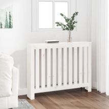 Cache-radiateur Moderne - Équipement pour radiateur Blanc 108,5x19x84 cm Bois massif de pin BV502781 - BonneVie