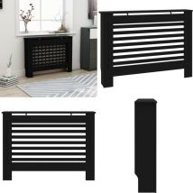 Vidaxl - Cache-radiateur noir 112x19x81,5 cm mdf - cache-radiateur - cache-radiateurs - Home & Living - Noir