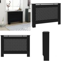 Vidaxl - Cache-radiateur noir 112x19x81,5 cm mdf - cache-radiateur - cache-radiateurs - Home & Living - Noir