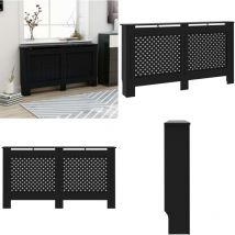 Vidaxl - Cache-radiateur noir 152x19x81,5 cm mdf - cache-radiateur - cache-radiateurs - Home & Living - Noir