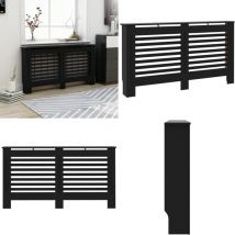 Vidaxl - Cache-radiateur noir 152x19x81,5 cm mdf - cache-radiateur - cache-radiateurs - Home & Living - Noir