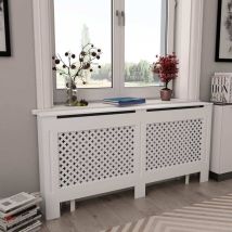 Cache-radiateur Blanc 172x19x81,5 Cm Mdf - The Living Store
