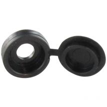 Cache Rivet Ou Tête Plastique Noir-1 piece