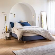 Cache-sommier Marine leave Someo 140x190 cm