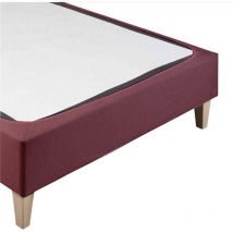 Cache-sommier coton jersey terre de sienne 200x200 - Rouge terracotta