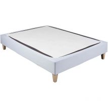 Cache-sommier coton jersey gris 120x190 à 130x200