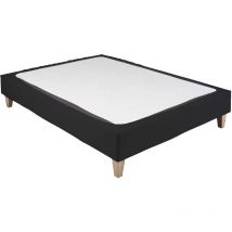 Cache-sommier coton jersey noir 80x190 - Noir