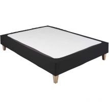 Cache-sommier coton jersey noir 80x200 - Noir