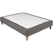 Cache-sommier coton jersey taupe 110x190 - Taupe