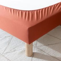 Cache-sommier coton jersey terre de sienne 70x200 - Rouge terracotta