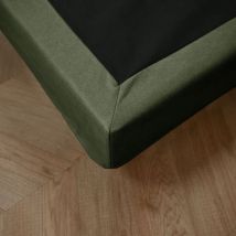 Cache-sommier kaki ronda 160x200 cm Someo