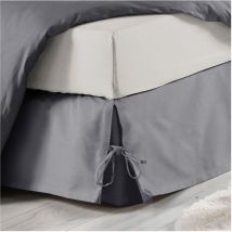 Cache sommier polycoton 90 x 190 cm Sommina gris