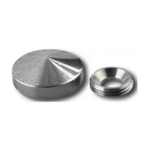Cache vis à pointe conique de diamètre 18mm en laiton poli 10 pièces Guitel 9038D18S03E10