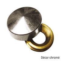 Cache vis conique - Décor : Chromé - Diamètre : 12 mm Itar