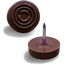 Vérin pour meuble – Patin glisseur 30 mm – Plastique brun – Ajile