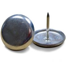 Patin glisseur diam. 20 mm à clouer en acier nickelé - Ajile