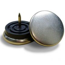 Patin de chaise de diamètre 18 mm en acier nickelé, pour usage intensif - Ajile