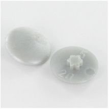 Cache vis Tête fraisée TF TORX TORX T20 Diamètre de tête: 12 Nylon RAL9006 aluminium blanc-1 piece