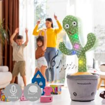 Cactus Dansant et Parlant Rechargeable avec Musique et led Multicolore Cacxi Innovagoods