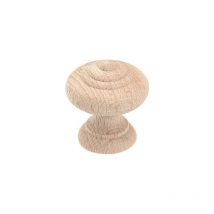 Bouton de meuble rustique en bois brut poncé HT34 D.40 Cadap Bois de hêtre - 7040