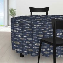 Nappe ronde diamètre 180 cm cadaques, par Soleil d'Ocre