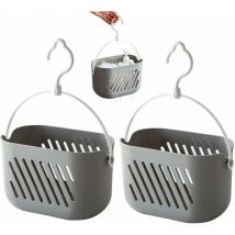 Caddie De Douche Portable, 2 Pièces, Panier De Rangement Suspendu, Panier De Rangement De Douche avec Crochet, Caddie Organisateur De Toilette