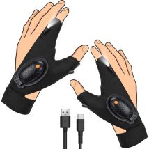 Cadeau Homme Gants led - Cadeau Original Homme Gants led avec Lumières étanches, Idée Cadeau Lampe Gants Rechargeable Gadgets Pratique pour